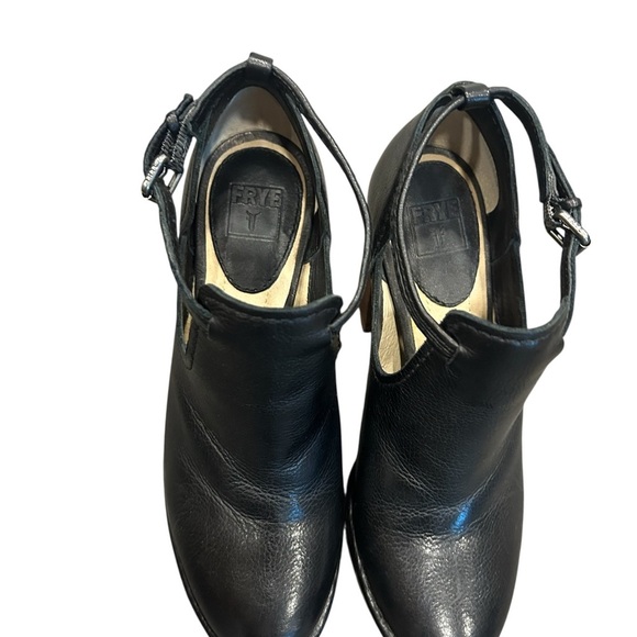 Frye Women's Margaret Black Leather Heeled Shoes - Picture 3 of 10